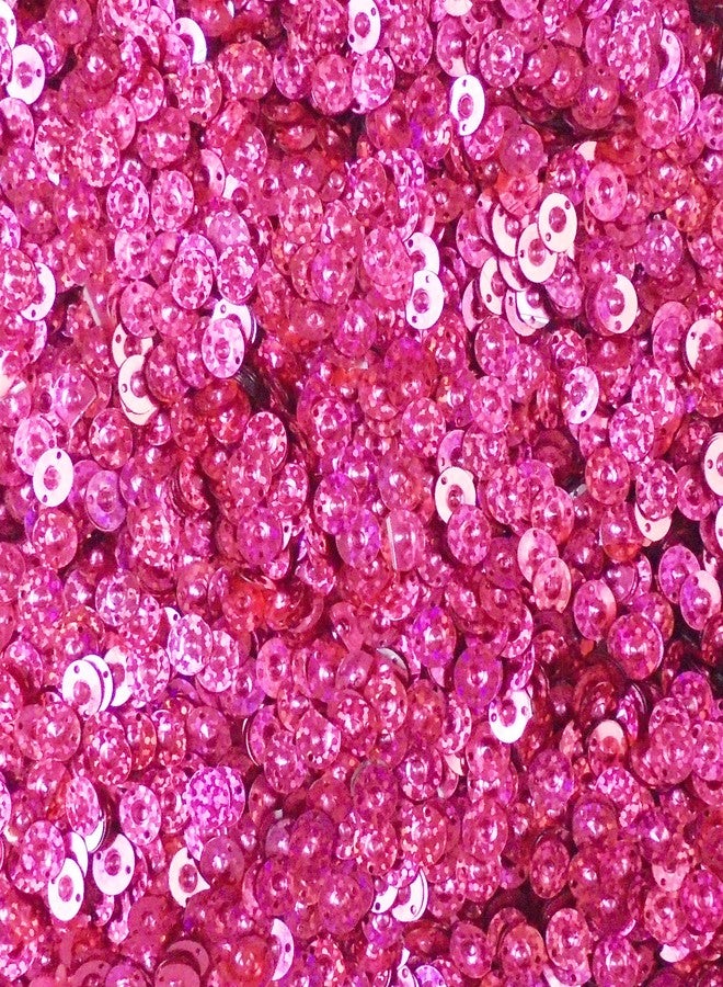 Eshoppee 8 Mm Round Shape Sequins Sitara, for Jewellery Making (200 gm, Pink) - Image 1